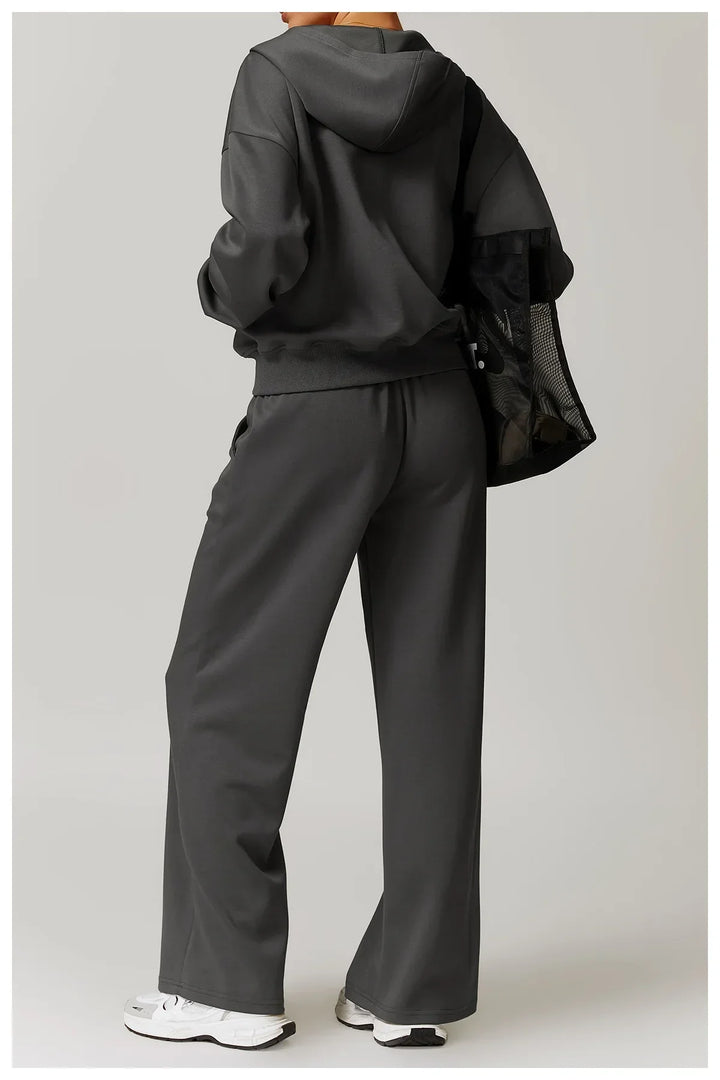 Wytrzymała Luźna Bluza z Kapturem i Długimi Rękawami