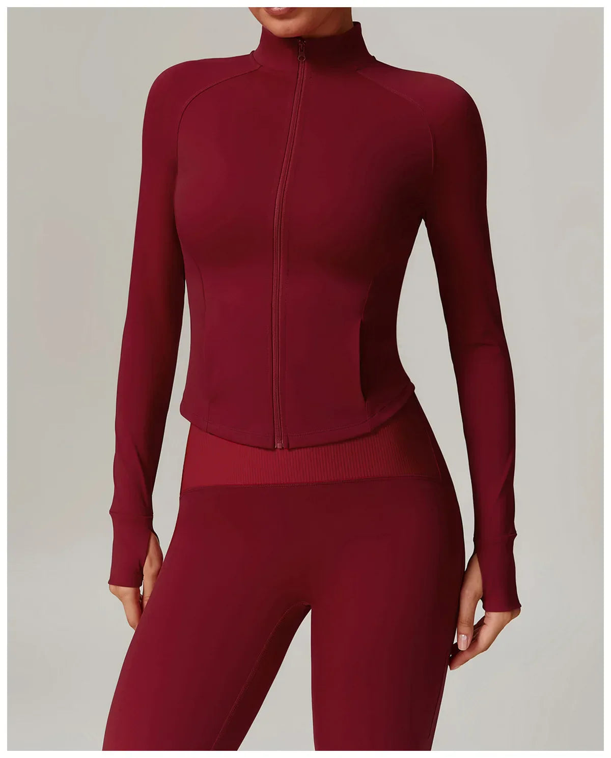 Smukła, wiatroszczelna kurtka sportowa z długim rękawem