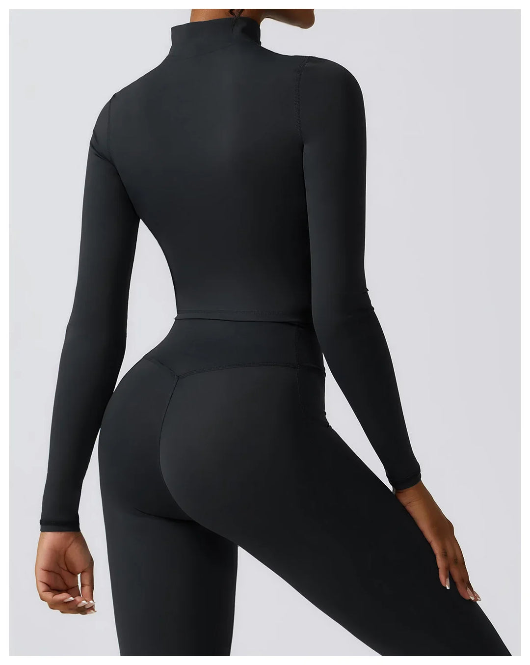 Damska kurtka z długim rękawem i zamkiem błyskawicznym