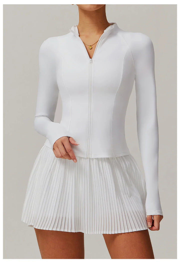 Zimowa Kurtka Fitness z Długim Rękawem o Wysokiej Elastyczności