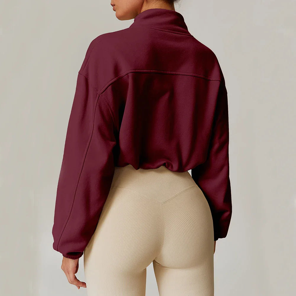 Kurtka Zipper dla Kobiet do Fitnessu