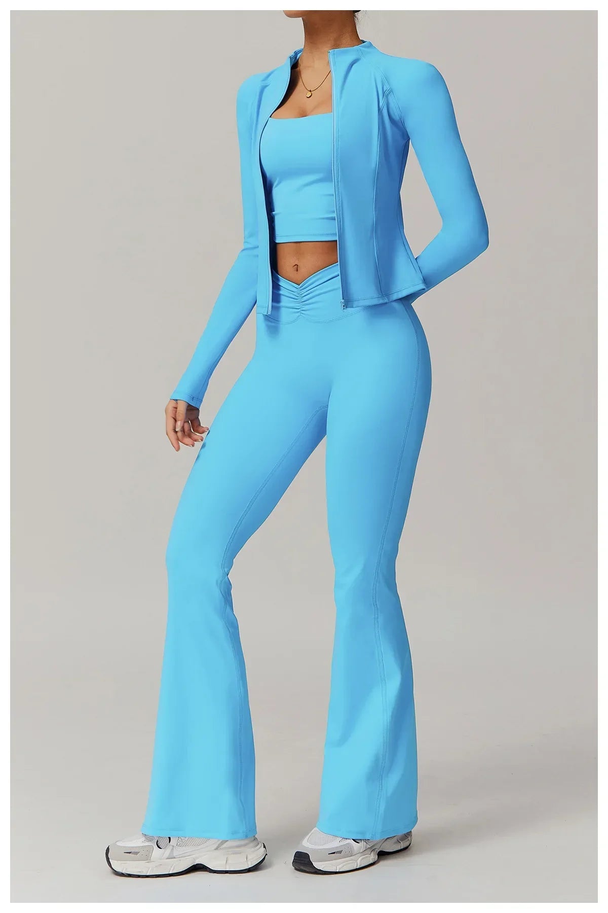 Zimowa Kurtka Fitness z Długim Rękawem o Wysokiej Elastyczności