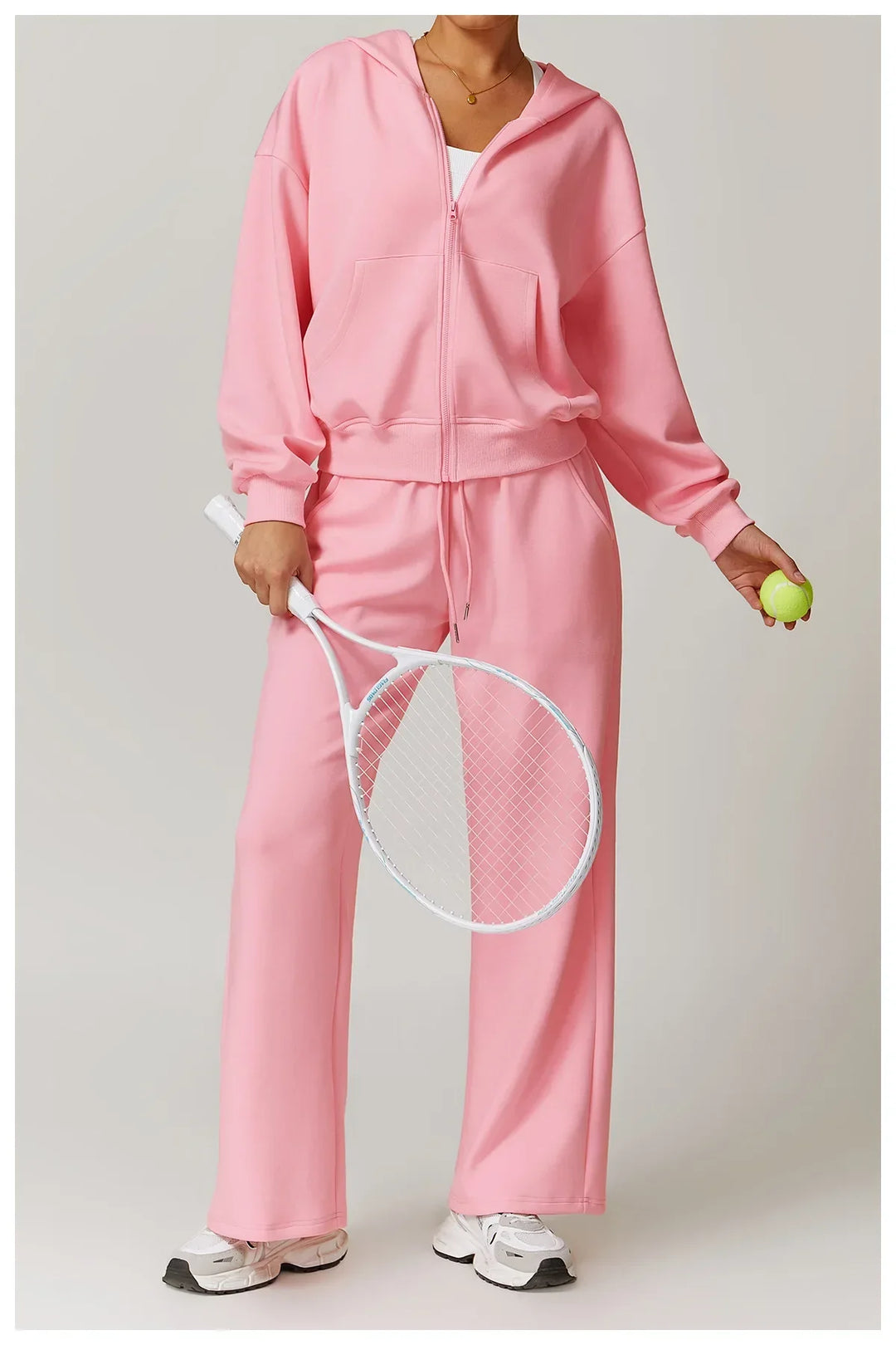 Wytrzymała Luźna Bluza z Kapturem i Długimi Rękawami