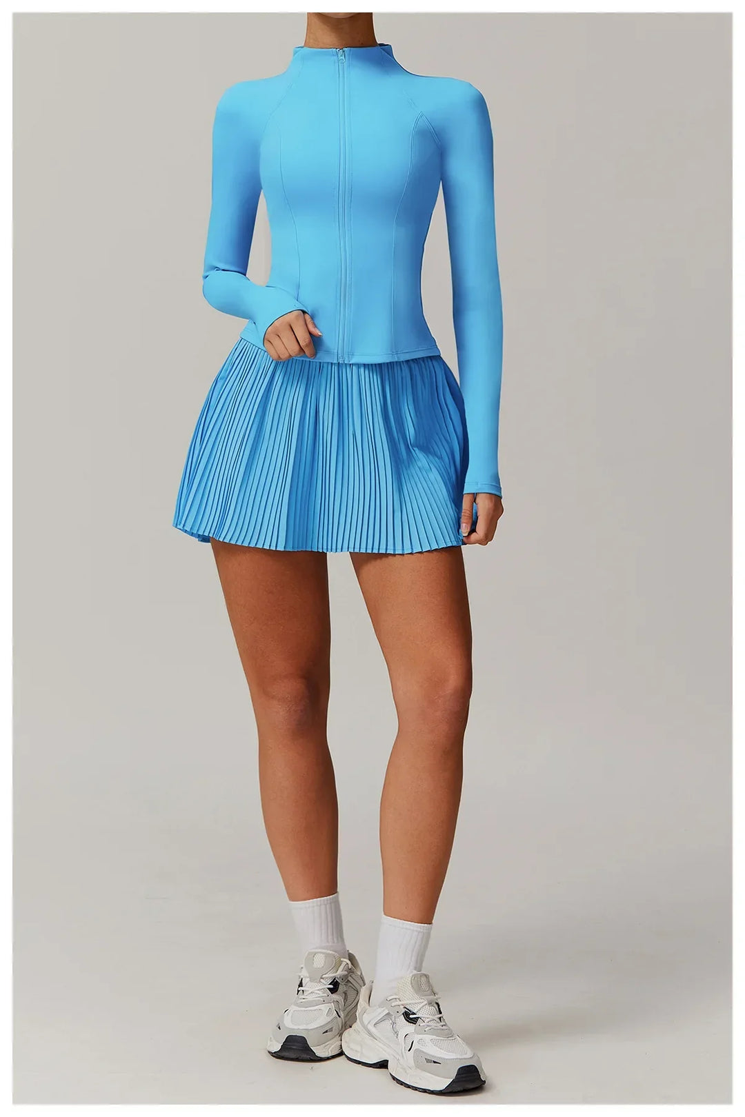 Zimowa Kurtka Fitness z Długim Rękawem o Wysokiej Elastyczności