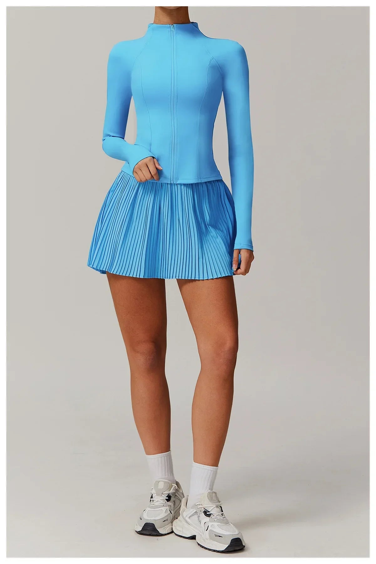 Zimowa Kurtka Fitness z Długim Rękawem o Wysokiej Elastyczności