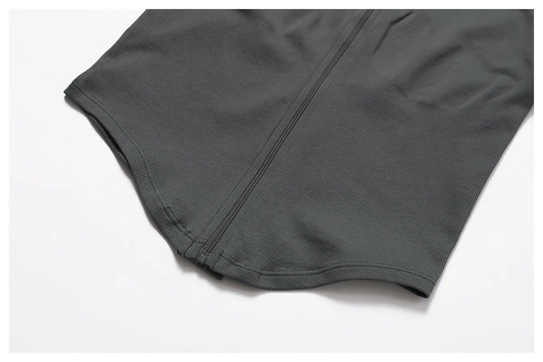 Bezszwowa kurtka z długimi rękawami i zamkiem