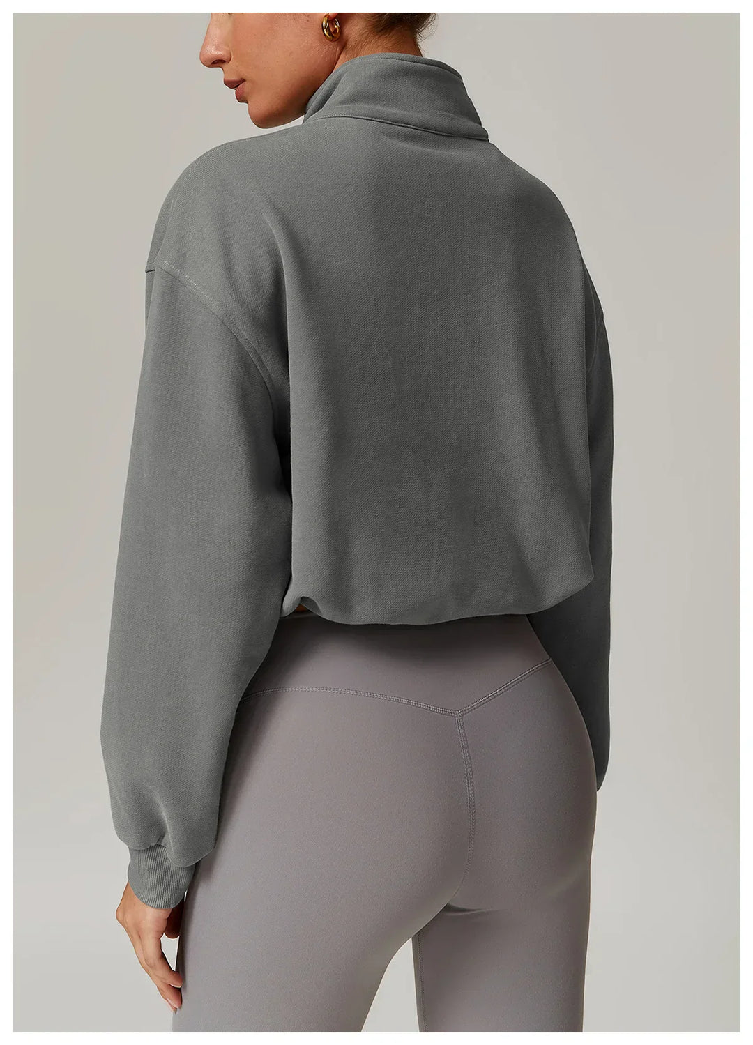 Luźna Kurtka z Zewnętrznym Zipperem