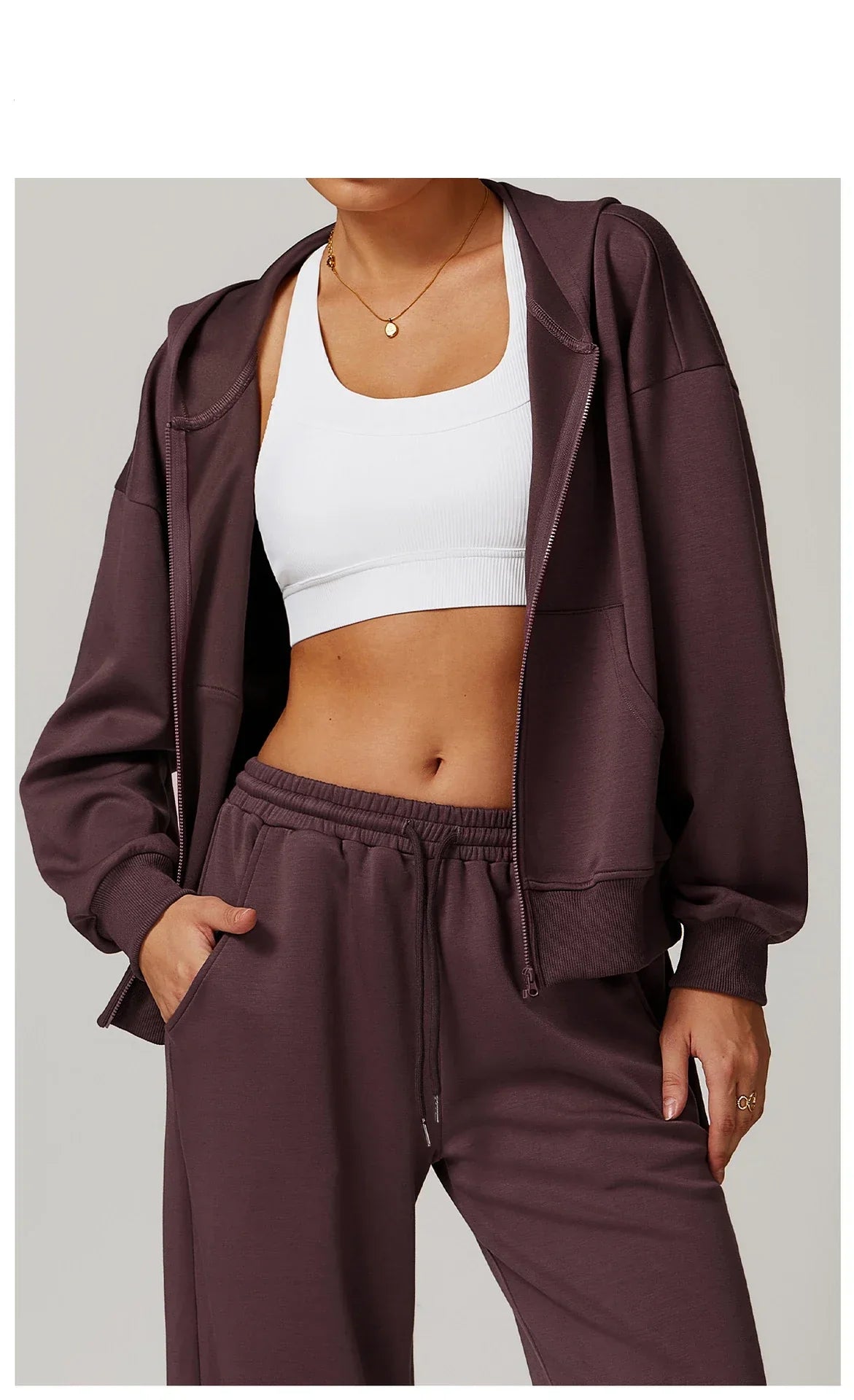 Wytrzymała Luźna Bluza z Kapturem i Długimi Rękawami