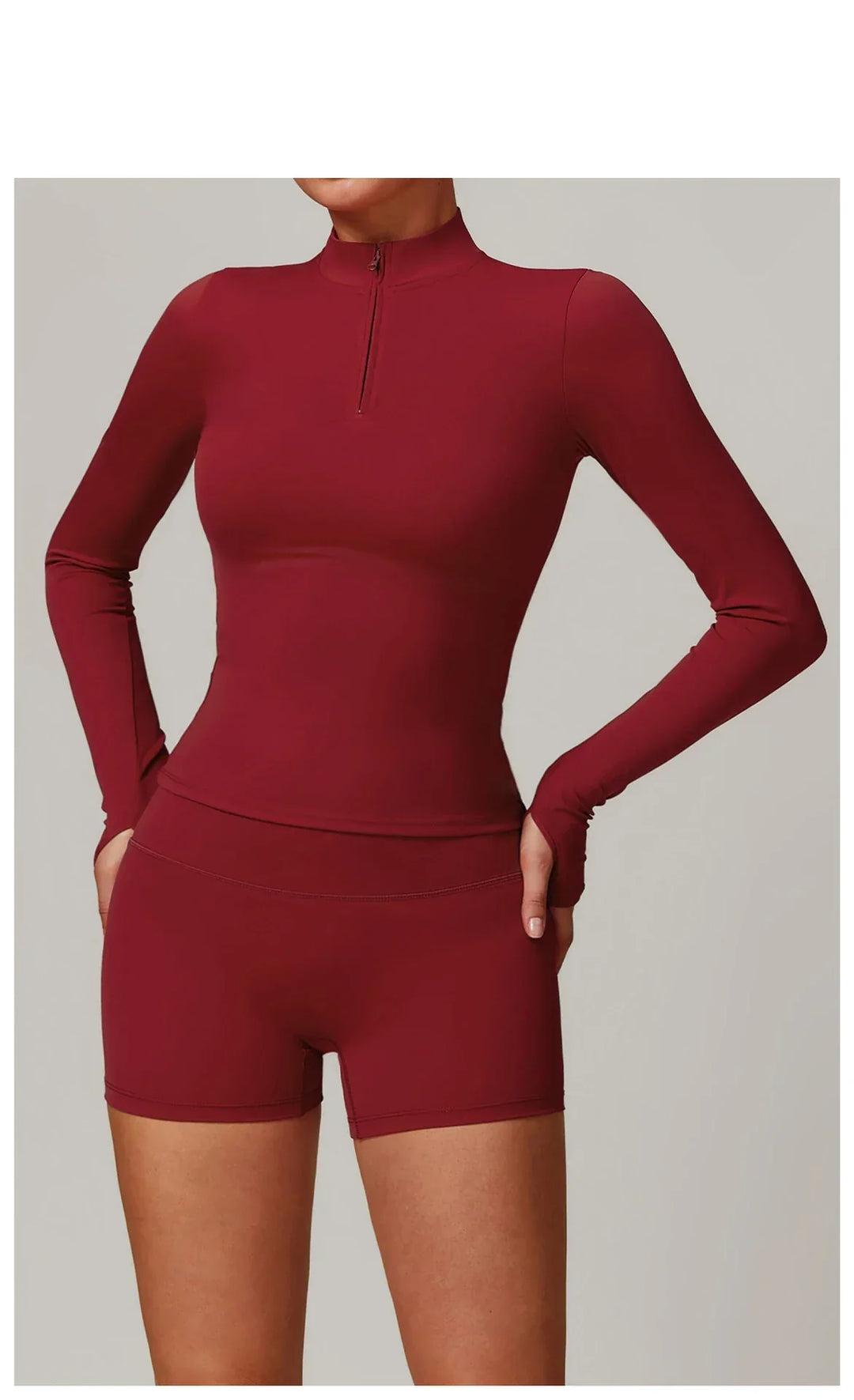 Slim Fit Długi Rękaw Kurtka Zewnętrzna do Joggingu z Połową Zamka