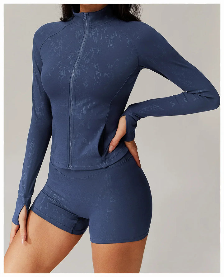 Kurtka Damska Slim z Długim Rękawem i Otworem na Kciuk