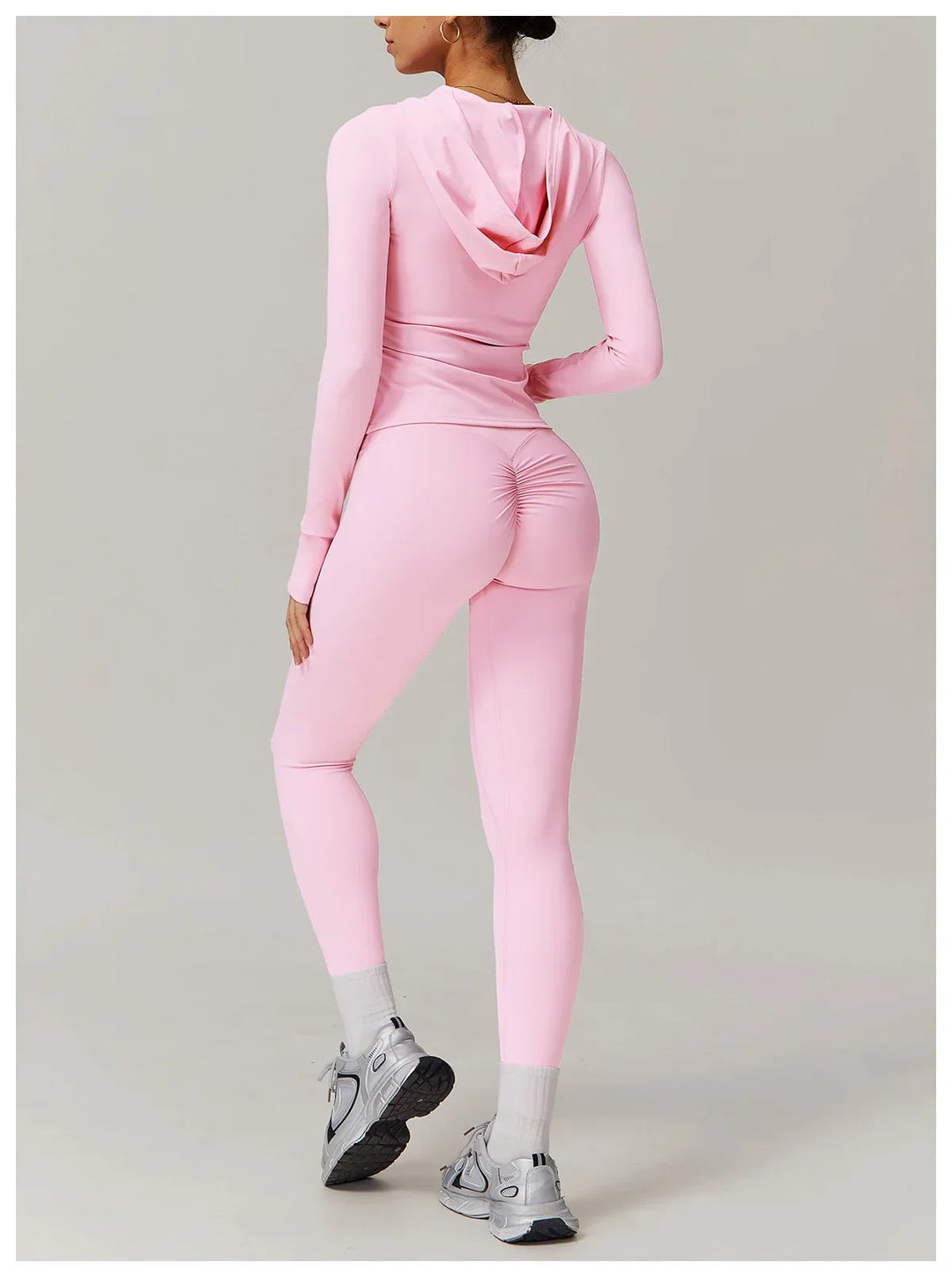 Kobieta Sportowa Kurtka z Kapturem i Długim Rękawem z Zamkiem