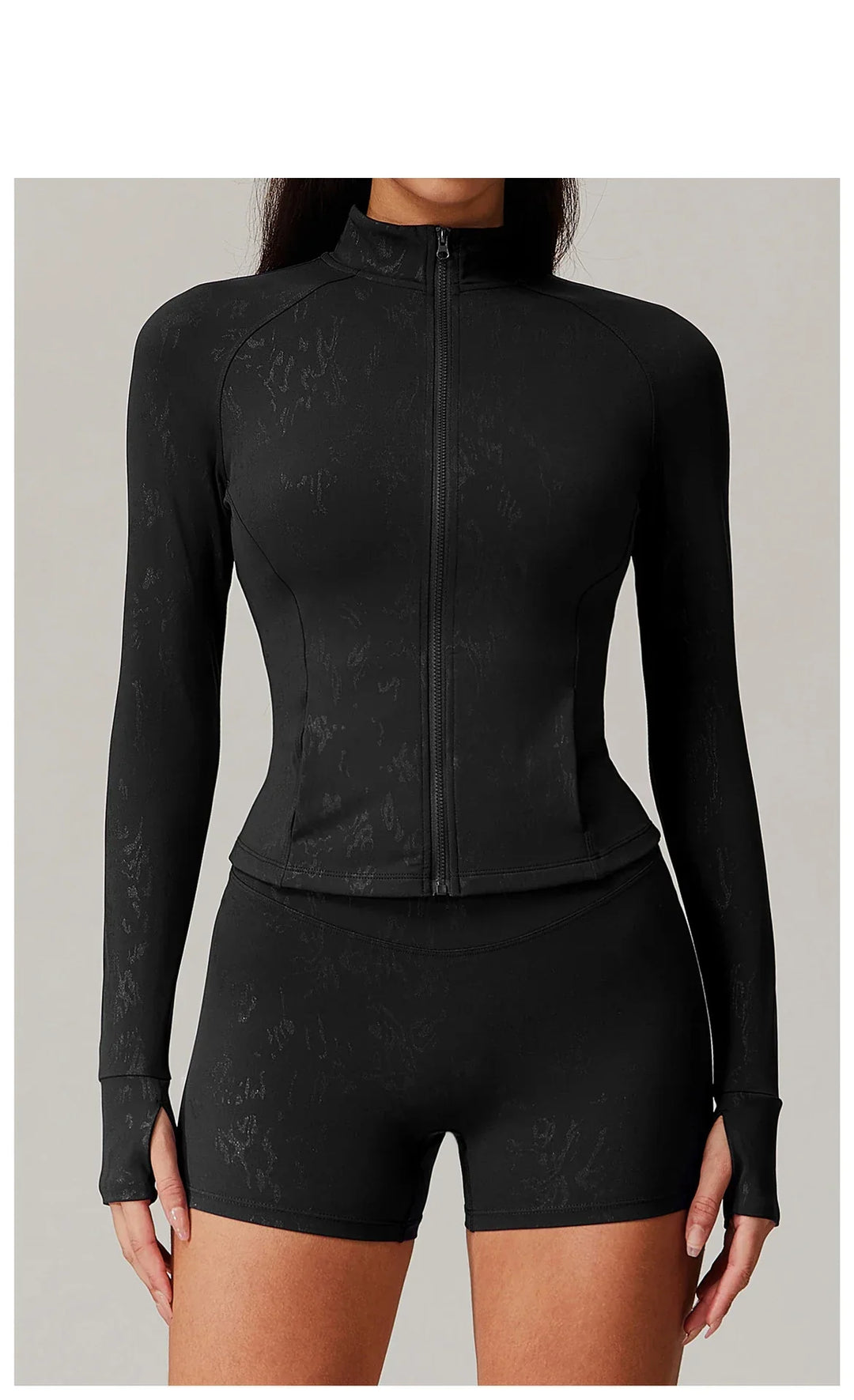 Kurtka Damska Slim z Długim Rękawem i Otworem na Kciuk