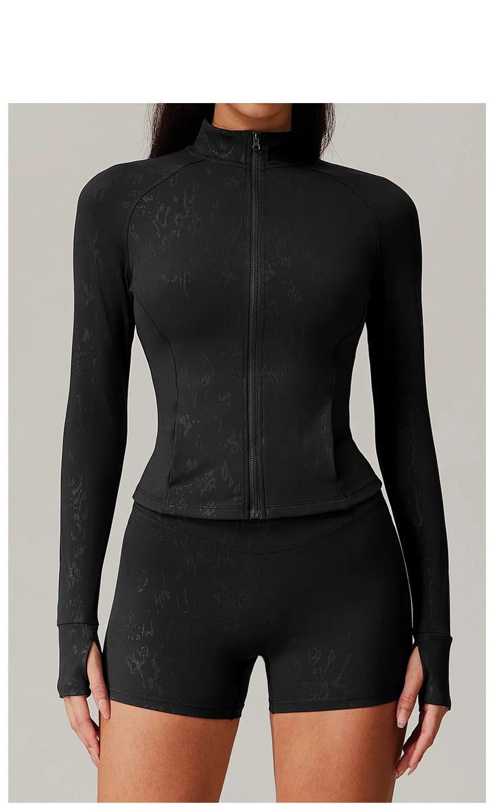 Kurtka Damska Slim z Długim Rękawem i Otworem na Kciuk