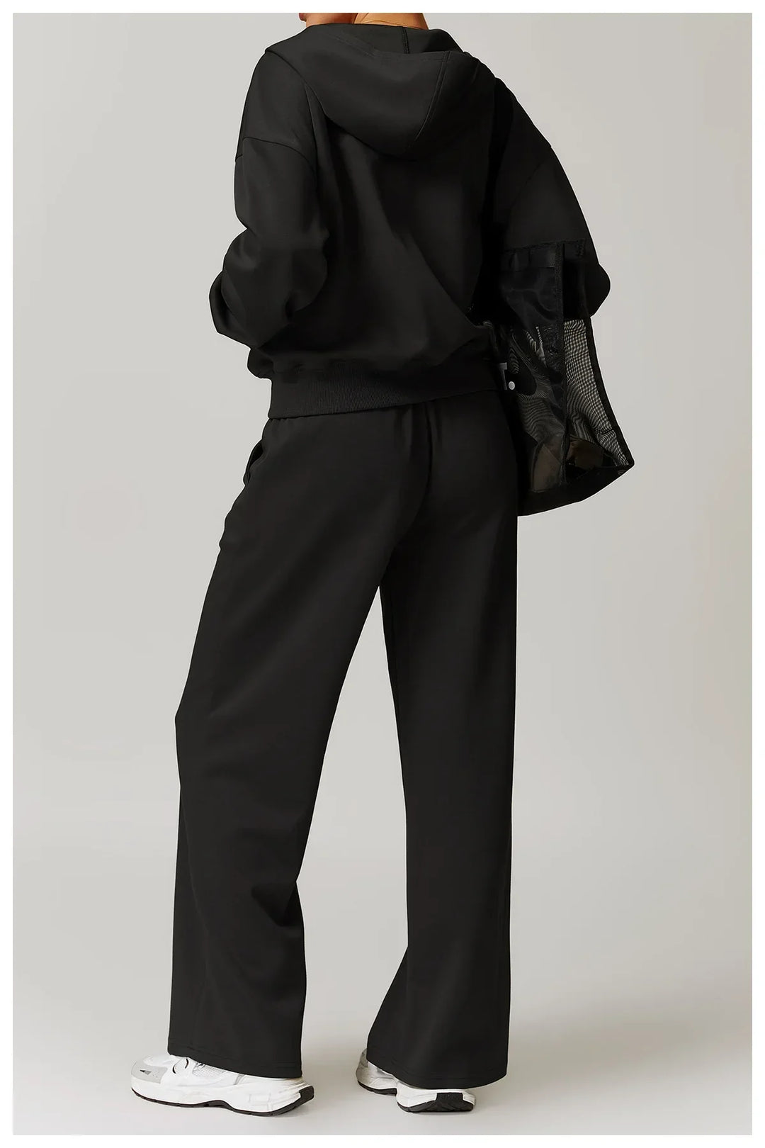 Wytrzymała Luźna Bluza z Kapturem i Długimi Rękawami