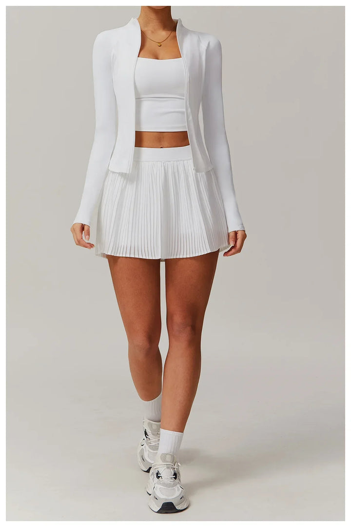 Zimowa Kurtka Fitness z Długim Rękawem o Wysokiej Elastyczności