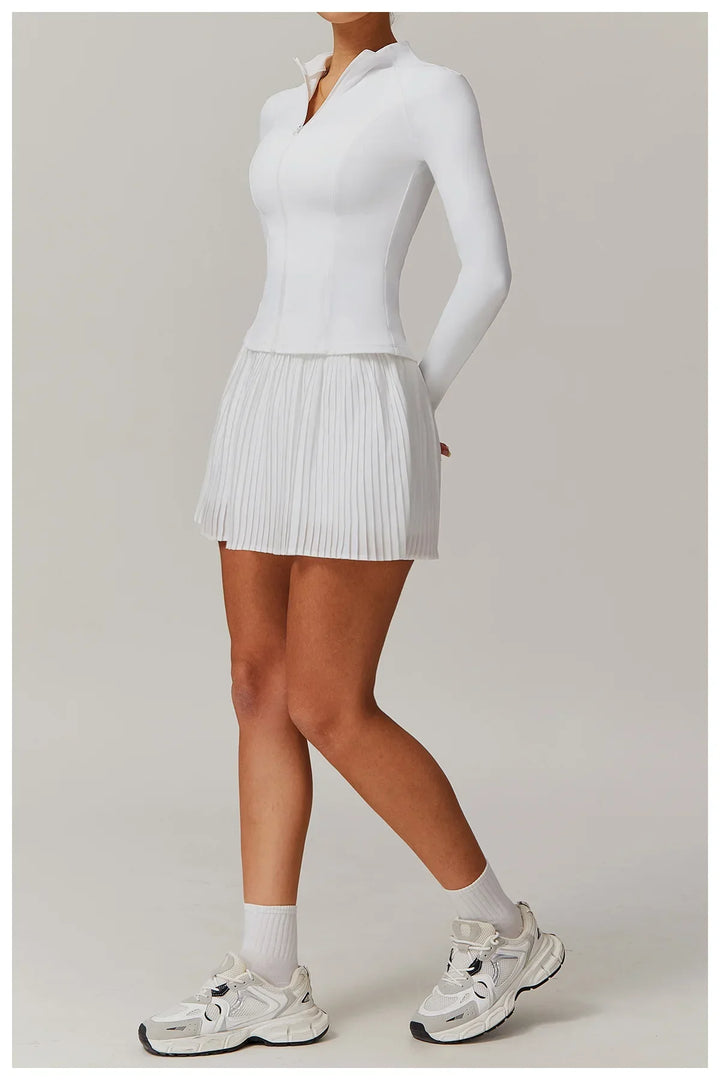 Zimowa Kurtka Fitness z Długim Rękawem o Wysokiej Elastyczności