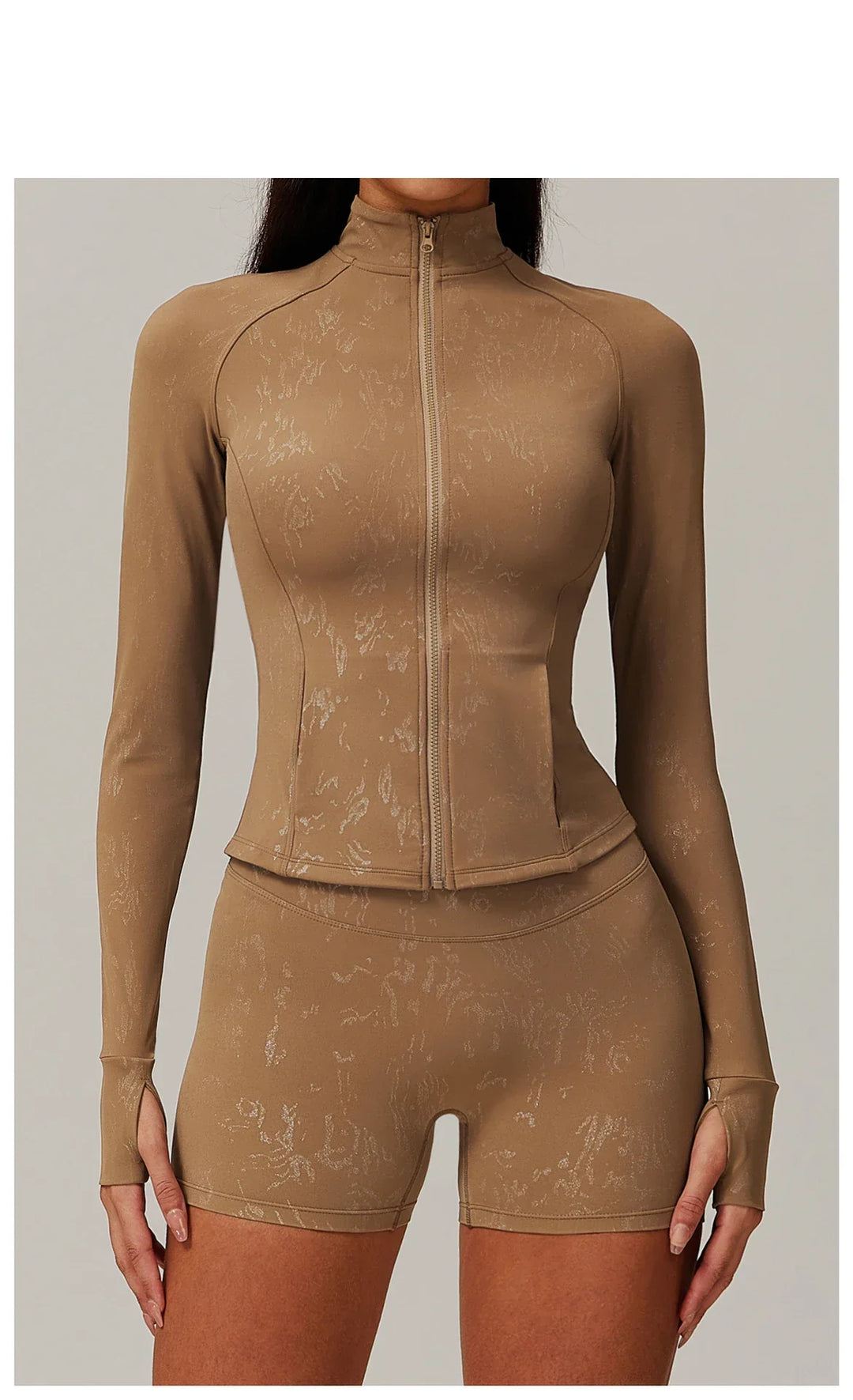 Kurtka Damska Slim z Długim Rękawem i Otworem na Kciuk