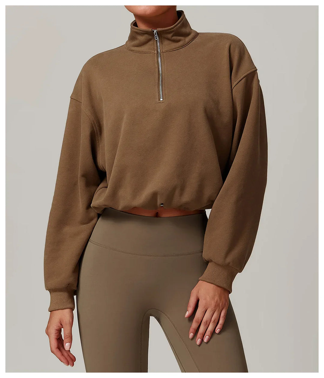 Luźna Kurtka z Zewnętrznym Zipperem