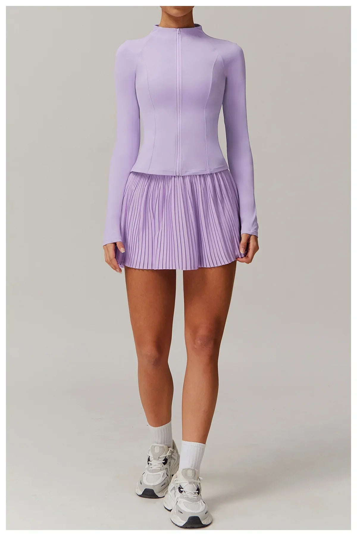 Zimowa Kurtka Fitness z Długim Rękawem o Wysokiej Elastyczności