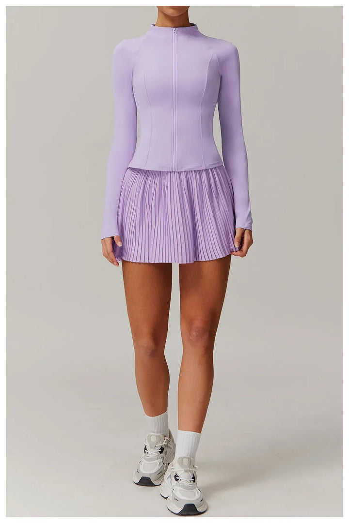 Zimowa Kurtka Fitness z Długim Rękawem o Wysokiej Elastyczności