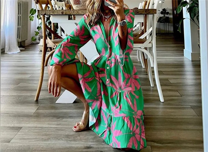 Milava™ | Sukienka midi Boho Bloom