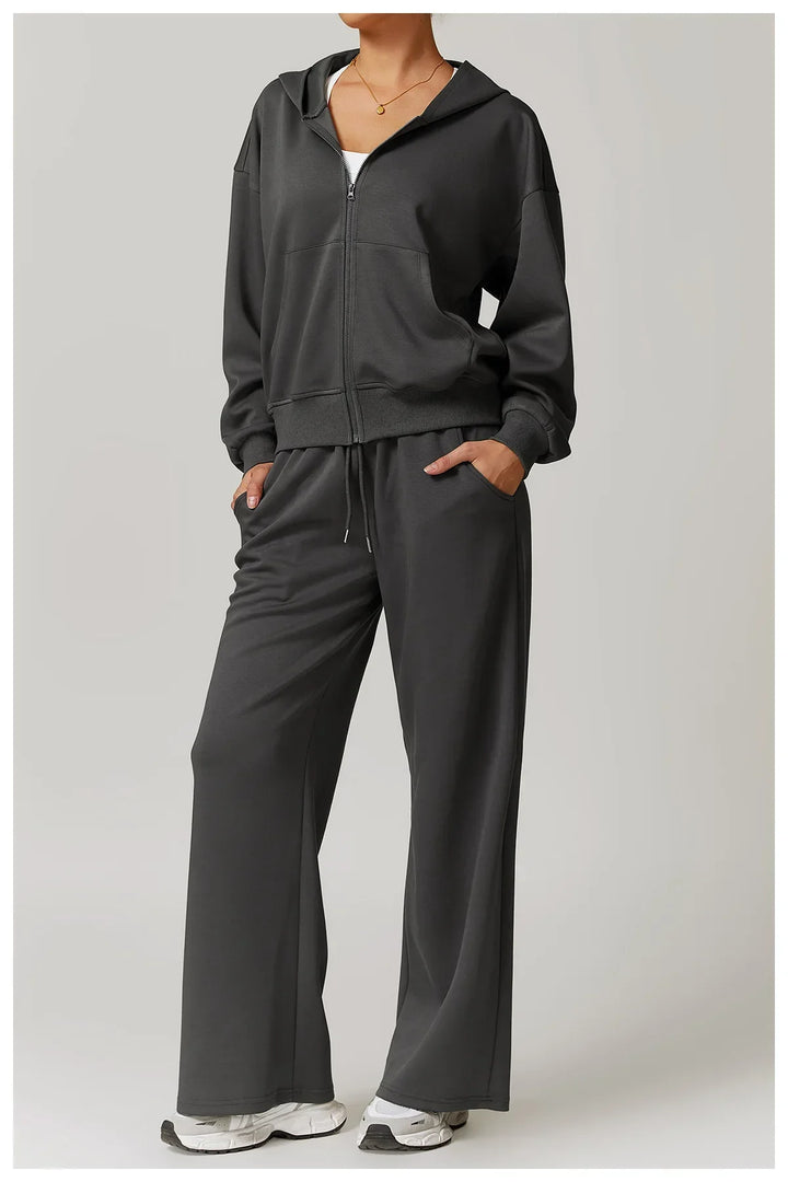 Wytrzymała Luźna Bluza z Kapturem i Długimi Rękawami