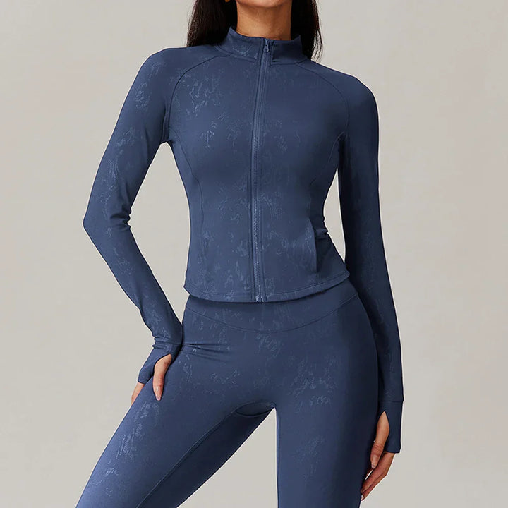 Kurtka Damska Slim z Długim Rękawem i Otworem na Kciuk