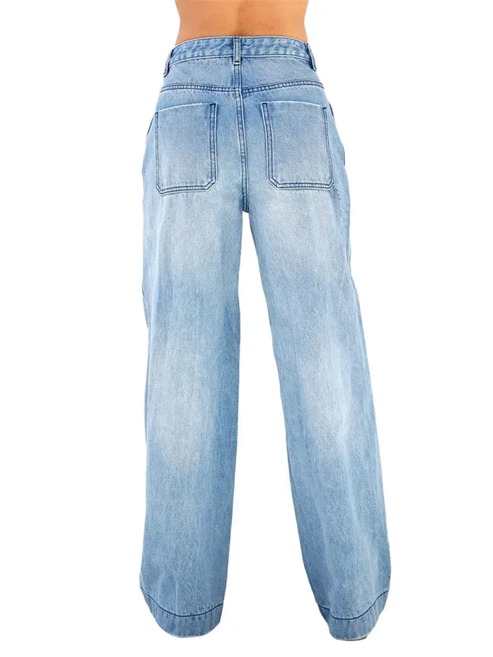 Luźne szerokie jeansy