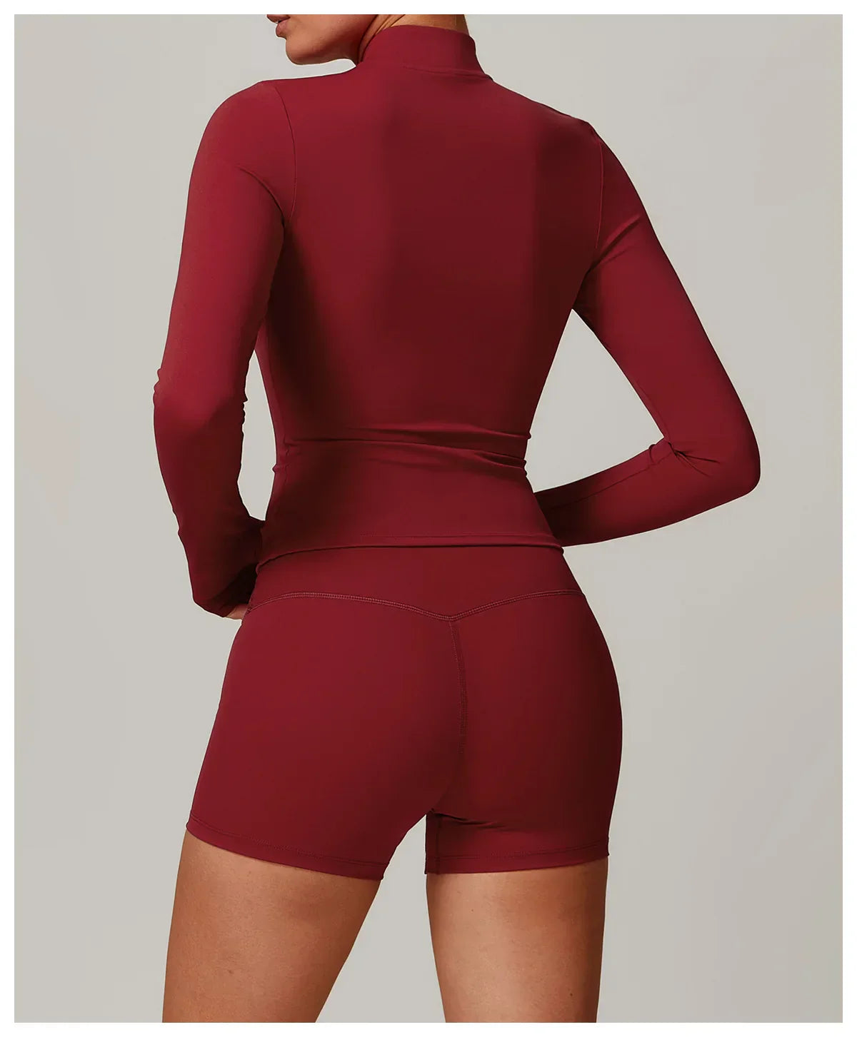 Slim Fit Długi Rękaw Kurtka Zewnętrzna do Joggingu z Połową Zamka