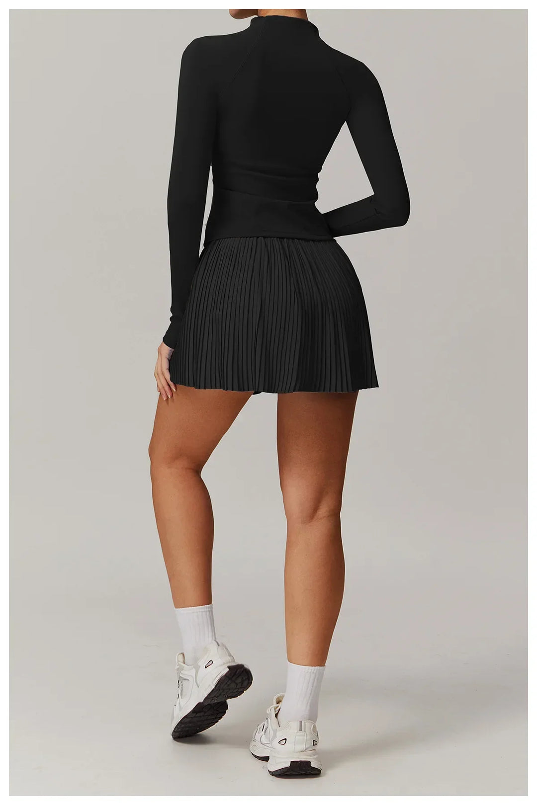 Zimowa Kurtka Fitness z Długim Rękawem o Wysokiej Elastyczności