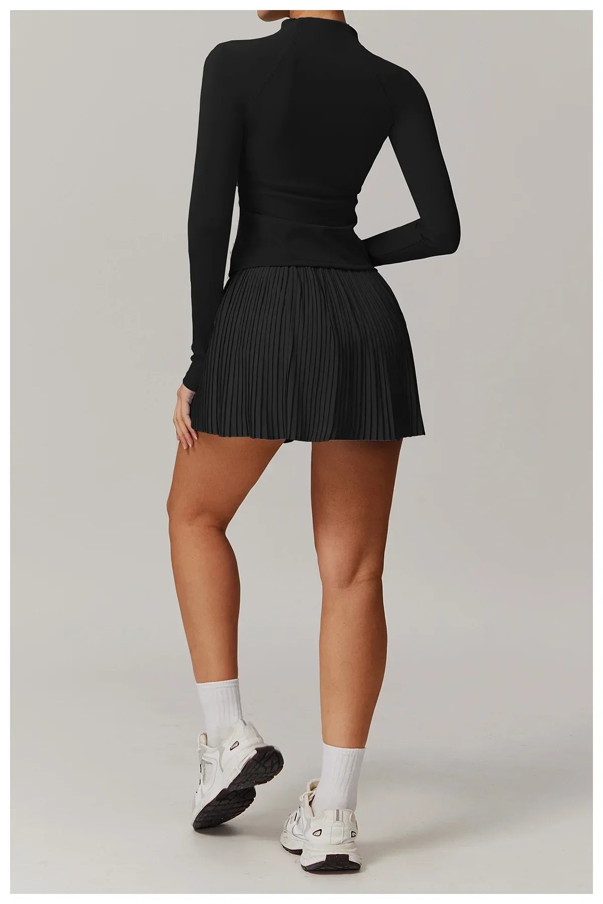 Zimowa Kurtka Fitness z Długim Rękawem o Wysokiej Elastyczności