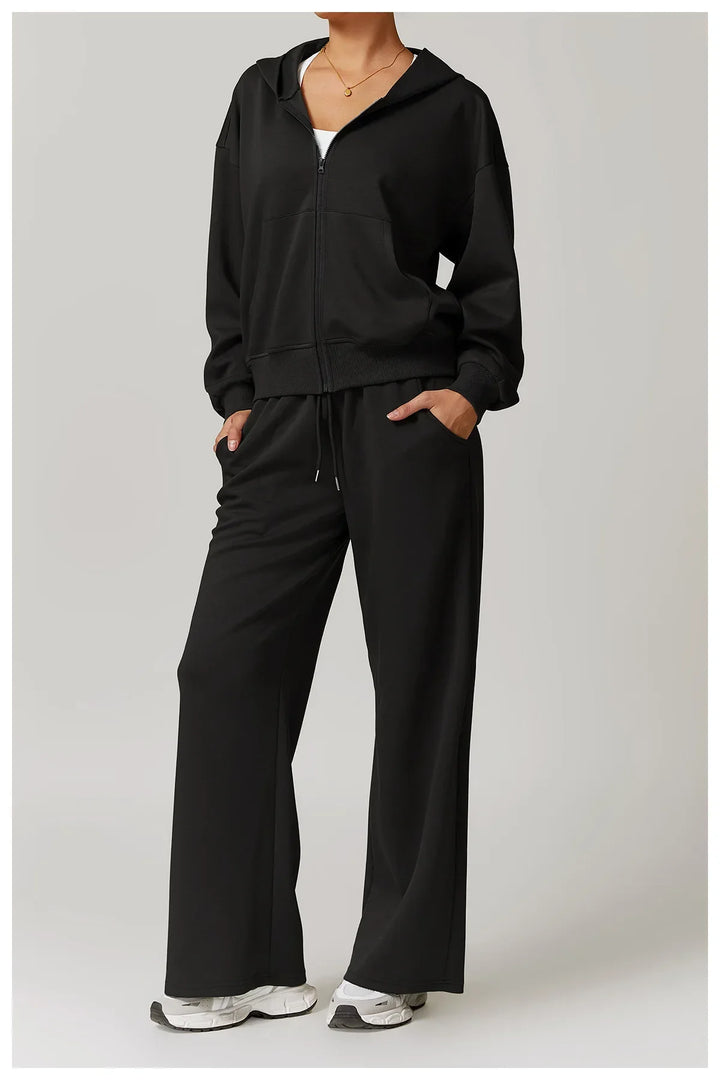 Wytrzymała Luźna Bluza z Kapturem i Długimi Rękawami