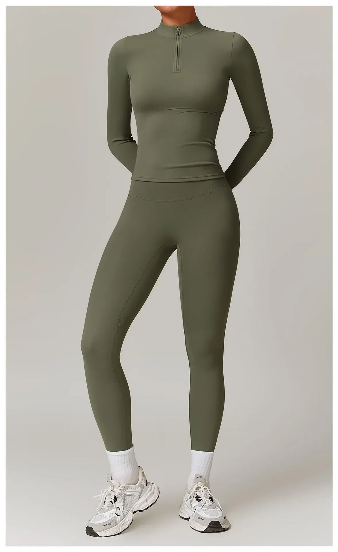 Slim Fit Długi Rękaw Kurtka Zewnętrzna do Joggingu z Połową Zamka