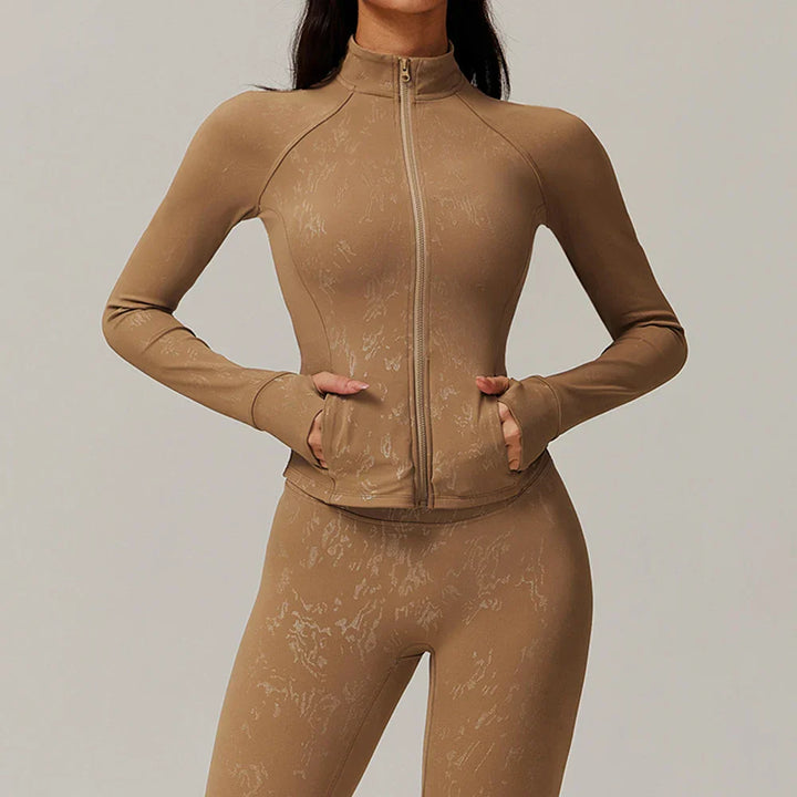 Kurtka Damska Slim z Długim Rękawem i Otworem na Kciuk