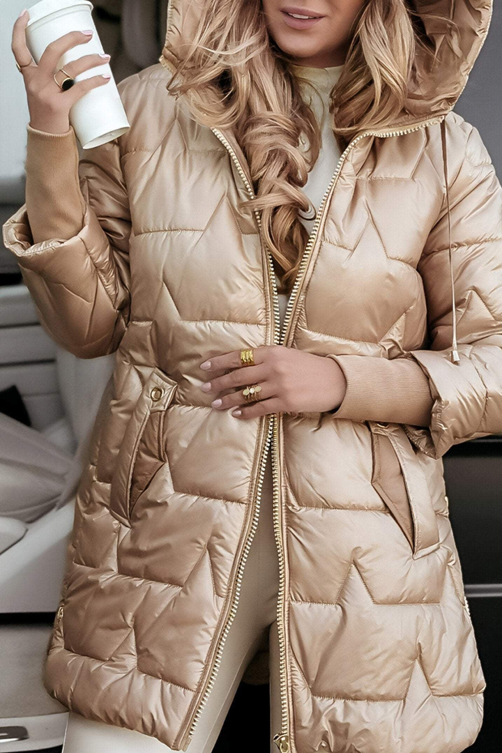 Sasha - Ciepły Długi Płaszcz z Rękawami