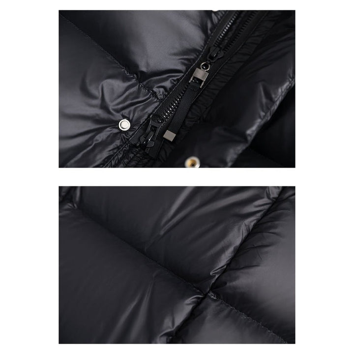 Zosia™ | Długa Pikowana Kurtka Zimowa Z Kapturem i Zamkiem