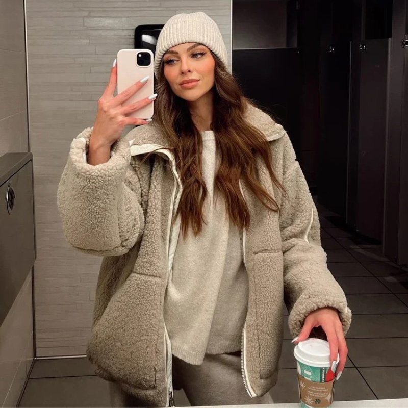 Milava™ | Miękka teddy kurtka