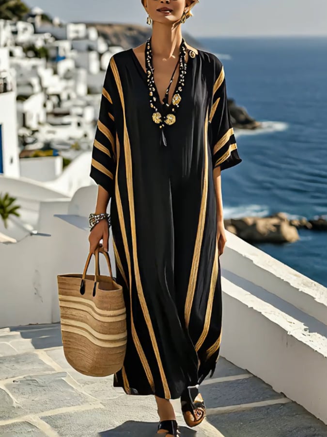 Milava™ | Pasiowana Midi Dress