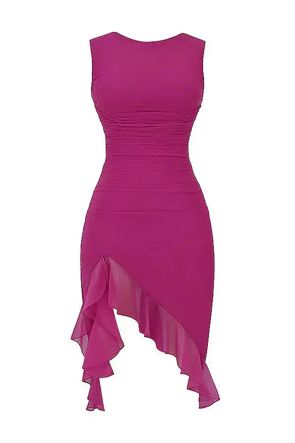 Milava™ | Sukienka midi Margot z falbankami