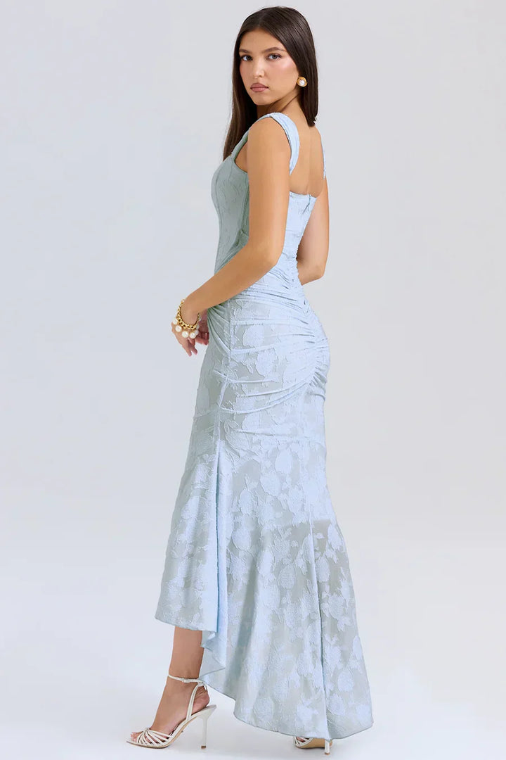 Milava™ | Maxi Sukienka Casandra z Koronkowymi Detalami