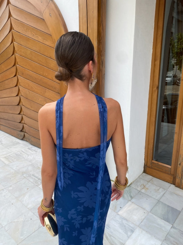 Milava™ | Sukienka bez ramiączek z szalowym detalem