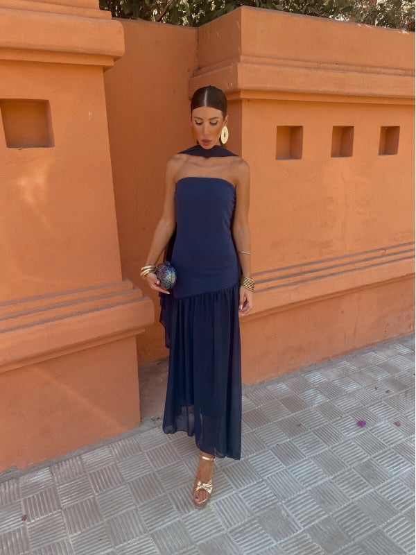 Milava™ | Stylowa Midi Sukienka Bez Ramiączek