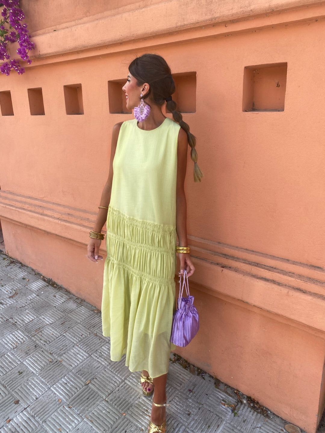 Milava™ | Midi Bezrękawnik Sukienka